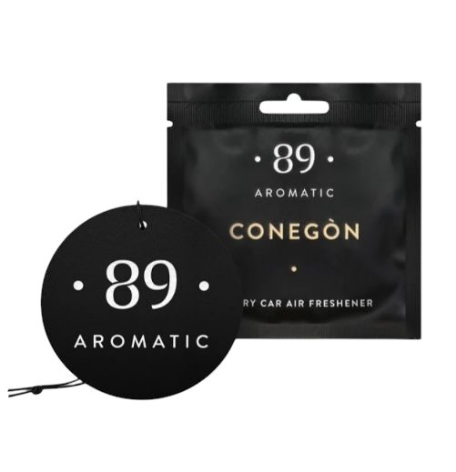 CONEGON AROMATIC 89 • PERFUMED HANGING PAPER CAR AIR FRESHENER Piekaramais papīra gaisa atsvaidzinātājs 