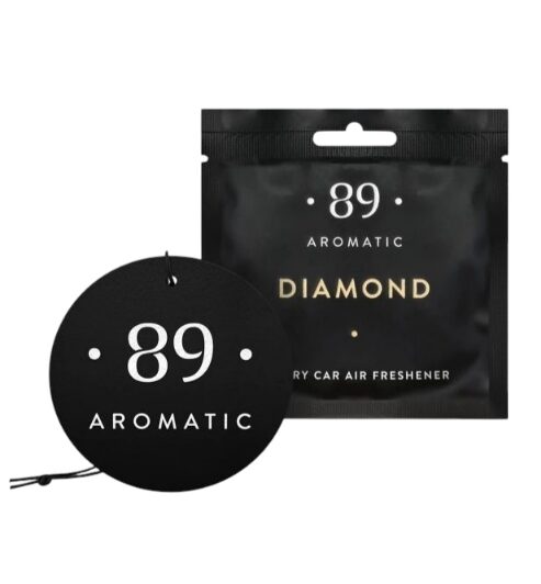 DIAMOND AROMATIC 89 • PERFUMED HANGING PAPER CAR AIR FRESHENER Piekaramais papīra gaisa atsvaidzinātājs 