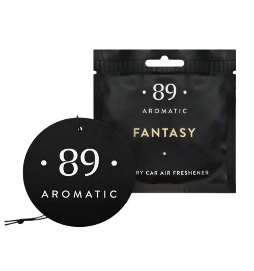 FANTASY AROMATIC 89 • PERFUMED HANGING PAPER CAR AIR FRESHENER Piekaramais papīra gaisa atsvaidzinātājs 