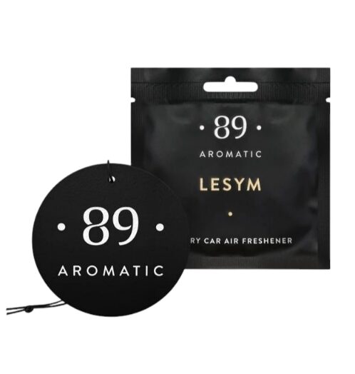 LESYM AROMATIC 89 • PERFUMED HANGING PAPER CAR AIR FRESHENER Piekaramais papīra gaisa atsvaidzinātājs 