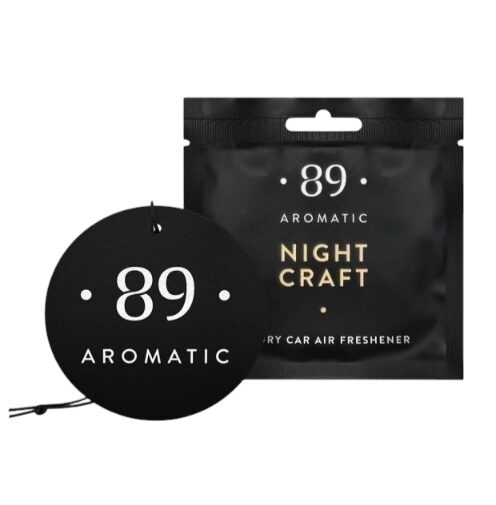 NIGHT CRAFT AROMATIC 89 • PERFUMED HANGING PAPER CAR AIR FRESHENER Piekaramais papīra gaisa atsvaidzinātājs 