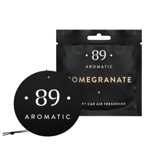 POMEGRANATE AROMATIC 89 • PERFUMED HANGING PAPER CAR AIR FRESHENER Piekaramais papīra gaisa atsvaidzinātājs 