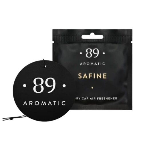 SAFINE AROMATIC 89 • PERFUMED HANGING PAPER CAR AIR FRESHENER Piekaramais papīra gaisa atsvaidzinātājs 