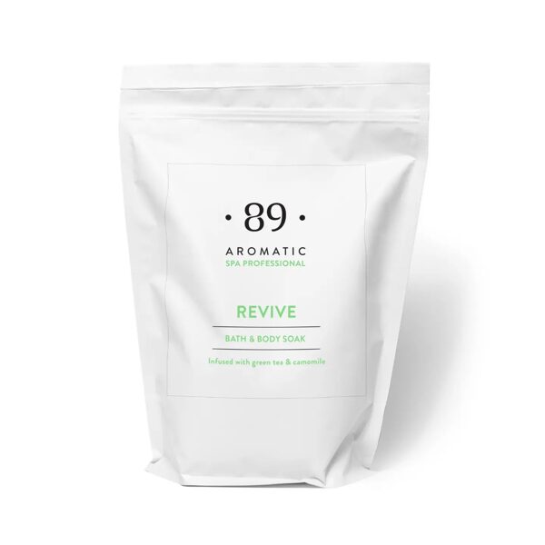 AROMATIC • 89 • REVIVE SPA PROFESSIONAL BATH & BODY SOAK GREEN TEA & CHAMOMILE Vannas sāls -atjaunojošs 3kg