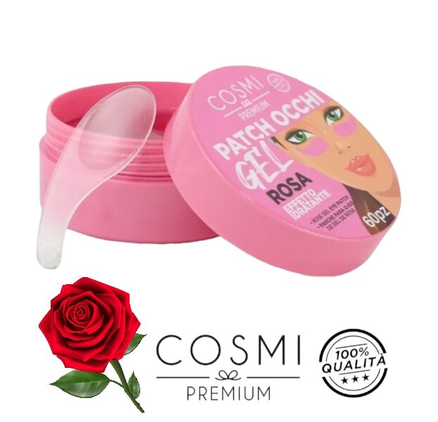 COSMI PREMUIM ROSE HYDROGEL EYES PATCH Hidrogēla acu patči ar rožu ekstraktu, 60gab