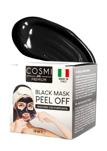 COSMI PREMUIM BLACK MASK PEEL OFF Melna nolobāma sejas maska ​​ar aktivēto ogli, 50ml