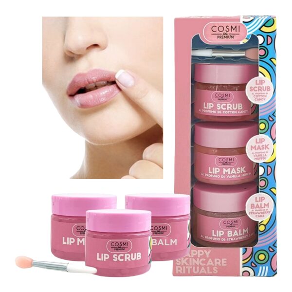 COSMI PREMUIM CANDY SWEET LIP CARE SET Lūpu kopšanas komplekts 3*20ml 