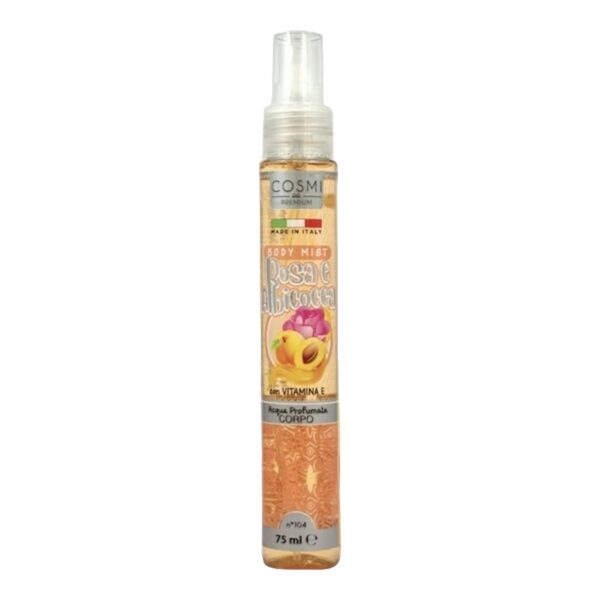-60% AKCIJA! COSMI PREMUIM 104 ROZE APRICOT BODY MIST Parfimēts sprejs ķermenim Roze-Aprikoze, 75ml