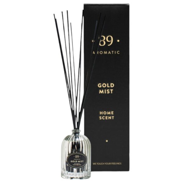 AROMATIC • 89 • GOLD MIST HOME SCENT CLASSIC Mājas smaržas ar kociņiem 50ml