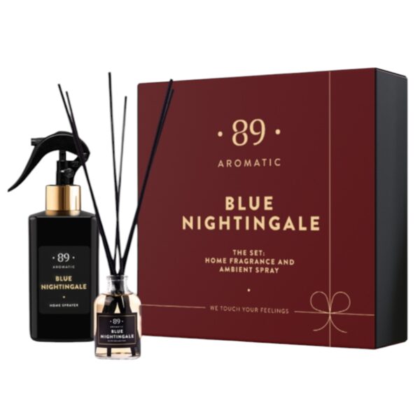 AROMATIC • 89 • BLUE NIGHTINGALE SET HOME FRAGRANCE AMBIENT SPRAY CHRISTMAS EDITION Mājas smaržu komplekts