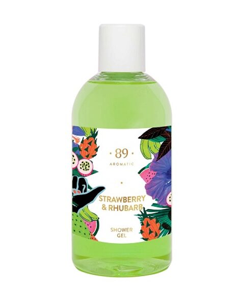 AROMATIC • 89 • STRAWBERRY & RHUBARB SHOWER GEL COLORFUL LINE Dušas želeja 250ml